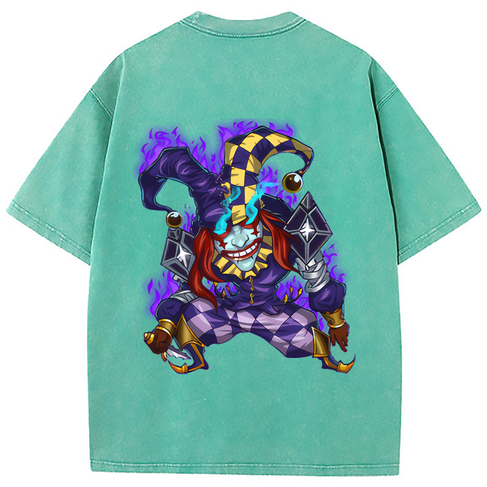 （画像用） リーグ・オブ・レジェンド League of Legends LOL 綿100% ヴィンテージ風 半袖Tシャツ（背面プリント）